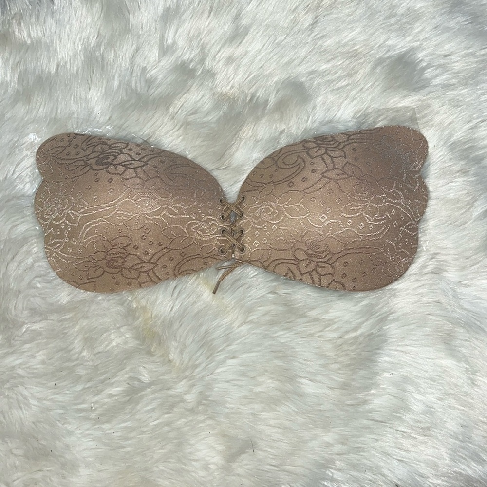 SOLD Last Chance! Nude Self Adhesive Invisible Push Up Bra C Cup - Picture 3 of 6